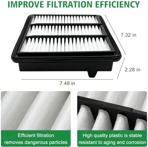 Capume 2PCS Cabin Engine Air Filter Kits Fits for CR V CRV CR-V 1.5L 2023-2025 2026, Civic 1.5L 2022-2026, Accord 1.5L 2023-2026, Integra 1.5L 2023-2026, Fits for CF11182, 80292-TF0-G01, 17220-64A-A00