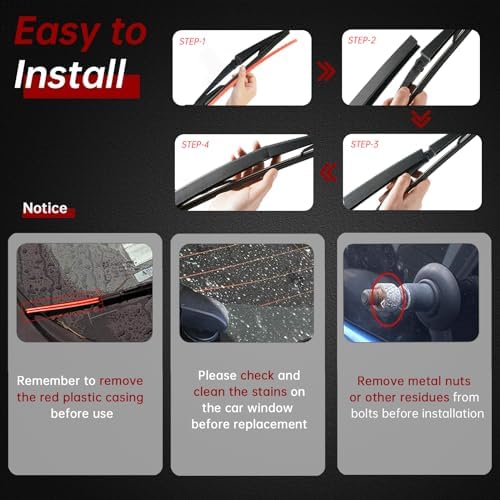 Rear Windshield Back Wiper Arm Blade Set - Replacement for JEEP Grand Cherokee 2005 2006 2007 2008 2009 2010 OE:05139836AB