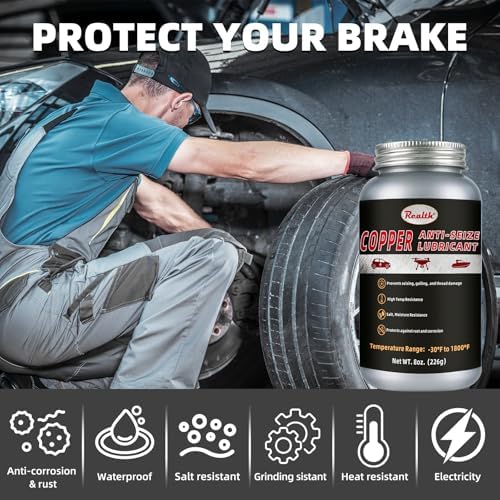 Realth Copper Anti-Seize Lubricant 8 oz High Temp Corrosion Resistant