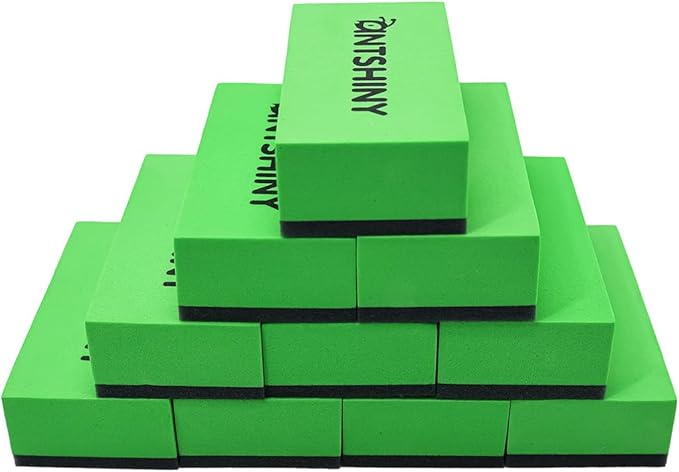 Ceramic Coating Applicator Sponges Block,Car Detailing Coat applicator Sponge Pads Kit,(10, Green)