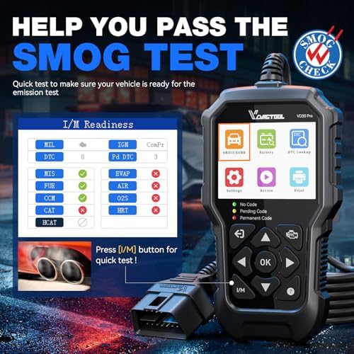 VDIAGTOOL VD30 Pro OBD2 Scanner, Check Engine Code Reader with Live Data