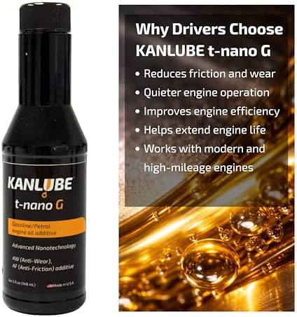 Engine Oil Additive for Car - WS₂+ MoS₂ Anti-friction Engine Treatment - Oil Treatment for High Mileage Gasoline Car Engine - Anti-wear Protectant & Friction Modifier Additive for Vehicle -5oz