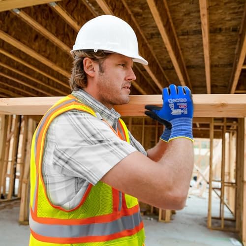 KAYGO Safety Work Gloves, MicroFoam Nitrile Coated, Men Women,KG18N