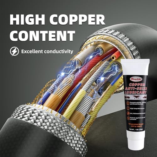 Realth Copper Anti Seize Thread Lubricant 1 oz High Temp Anti-Seize Grease