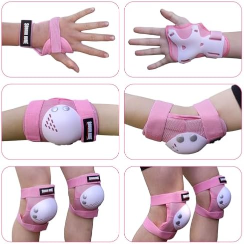 Kids Protective Gear Knee Pads Elbow Pads & Wrist Guards for Roller Skating