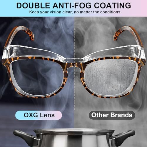 OXG 3 Pack Stylish Safety Glasses, ANSI Z87+ Protective Eyewear for Nurses