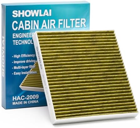 SHOWLAI Activated Carbon Cabin Air Filter Replacement for CF11643　Fits Audi A3, Q3, S3, TT Quattro, and Volkswagen Atlas, GTI, Golf, Jetta, Tiguan 4-Layer Filtration Helps Reduce Odors OEM Fit