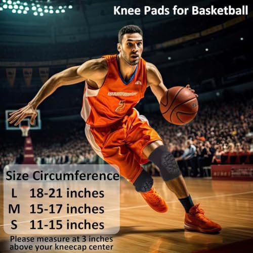 Soft Volleyball Knee Pads for Adult Sports - Non-Slip & Breathable, Black S