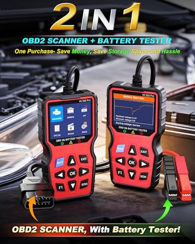 OBD2 Scanner with Battery Tester, Accurate Check Engine Code Reader