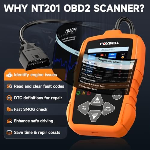 FOXWELL NT201 OBD2 Scanner Engine Code Reader for Cars and Trucks