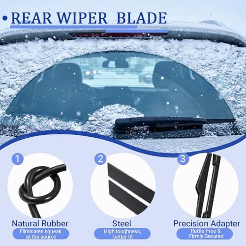 KAIYI 12" Rear Wiper Blade Compatible with Kia Sorento 2016-2020