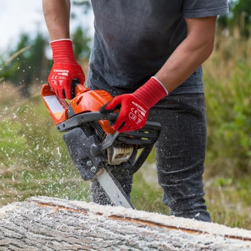 KEZERS Work Gloves,MicroFoam Nitrile Coated Work Gloves for Men,Seamless Knit Nylon Gloves,Home Improvement
