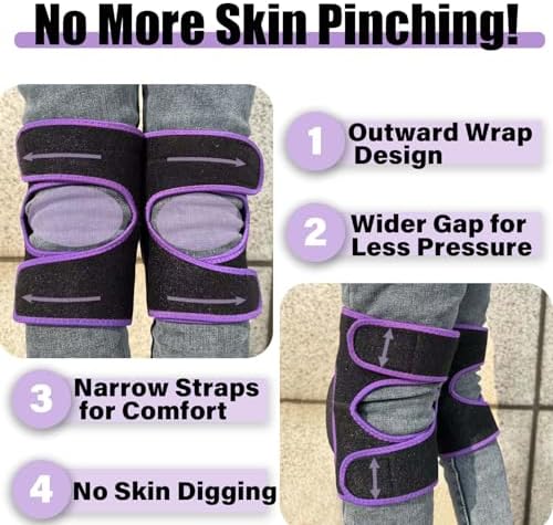 Garden Knee Pads for Adult, Adjustable Kneeling Pad for Women, Purple Large