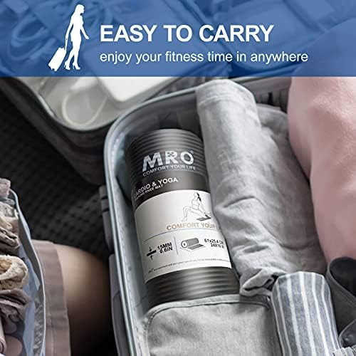 MRO Yoga Knee Pad Cushion –Premium Exercise Knee Pad - Eliminate Pain During Home Workout - Extra Padding & Support for Knees, Wrists, Elbows - Complements Your Yoga Mat 24''X10''X0.6''