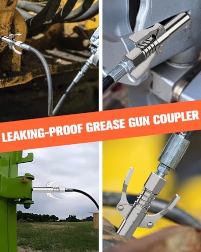 Pro Grease Gun Coupler, Grease Gun Tips, 12,000 PSI, 2-Pack