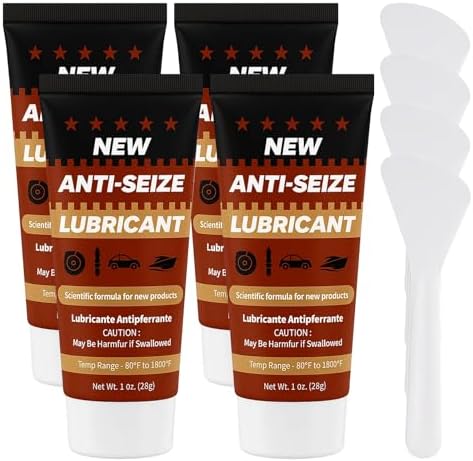 Copper Anti-Seize Brake Caliper Grease & Thread Lubricant - High Temp Copper Antiseize Compound Prevents Noise, Seizes - Use for Brake Pins, Bolts, Spark Plugs, Automotive Application - 1oz Tube 1Pack