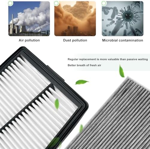 Cabin and Engine Air Filter Set Fits for Sportage Hybrid 2023-2025 2026, Sorento Hybrid, Santa Fe Hybrid 2021-2026, Tucson Hybrid 2022-2026, Sonata Hybrid 2020-2026, 97133L1000, 28113-L5100