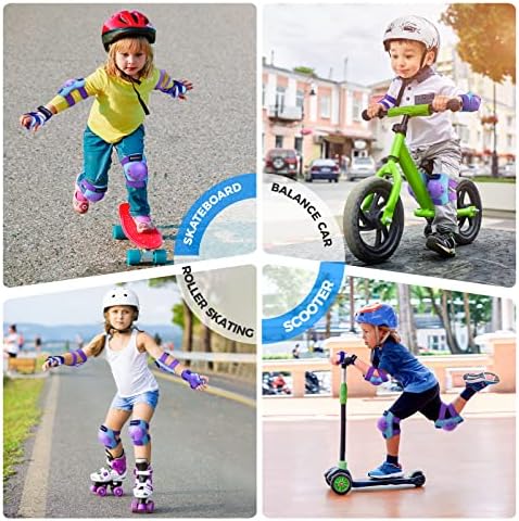 BOSONER Kids/Youth Knee Pad Elbow Pads for Roller Skates Cycling BMX Bike Skateboard Inline Rollerblading, Skating Skatings Scooter Riding Sports