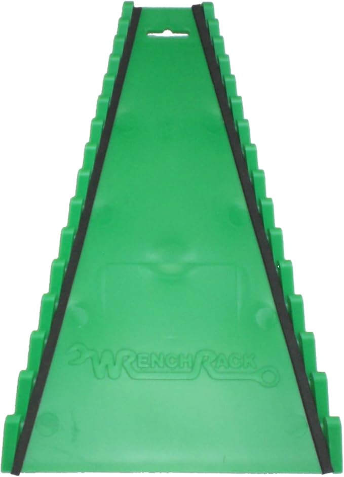 Protoco 4040 Reverse 15 Piece Wrench Rack, Tool Organizer for Tool Box, Tool Cart or Wall Mounted, Green
