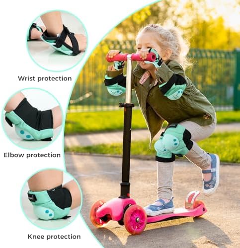 BOSONER Kids/Youth Knee Pad Elbow Pads for Roller Skates Cycling BMX Bike Skateboard Inline Rollerblading, Skating Skatings Scooter Riding Sports