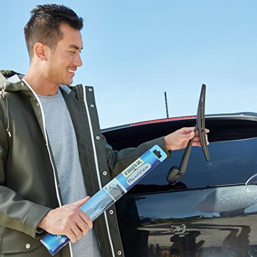 Rain-X 850023 RearView 16-A Rear Wiper Blade, 16 Inch Composite Rear Wiper Blade, Fits Rock Lock 2 (Pack Of 1), Automotive Replacement Wiper Blades That Meet Or Exceed OEM Quality And Design Standards