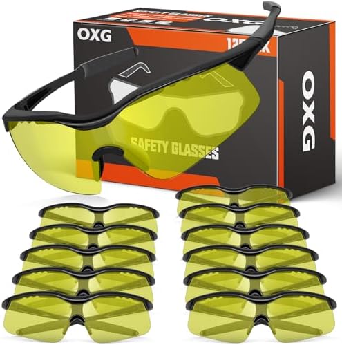 OXG Safety Glasses for Men Women, ANSI Z87 UV Protection Protective Eyewear