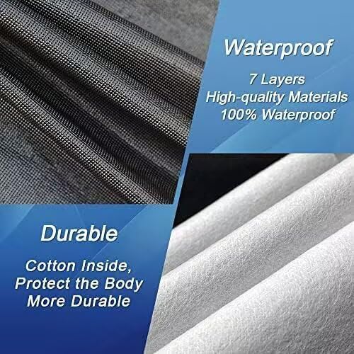 KouKou Waterproof SUV Car Cover Suitable for Kia Soul from 2009 to 2025, 7 Layers Heavy Duty Car Cover Waterproof All Weather with Zipper Door for Sun Rain Snow Dust Uv Protection.Black