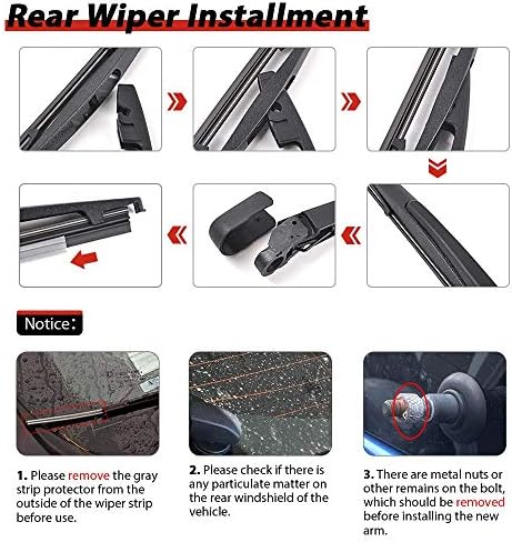 OTUAYAUTO Rear Wiper Arm Blade Set Replacement for 2011-2017 Honda Odyssey