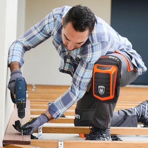 REXBETI Knee Pads for Men, Anti-slip Construction Gel Knee Pads for Work