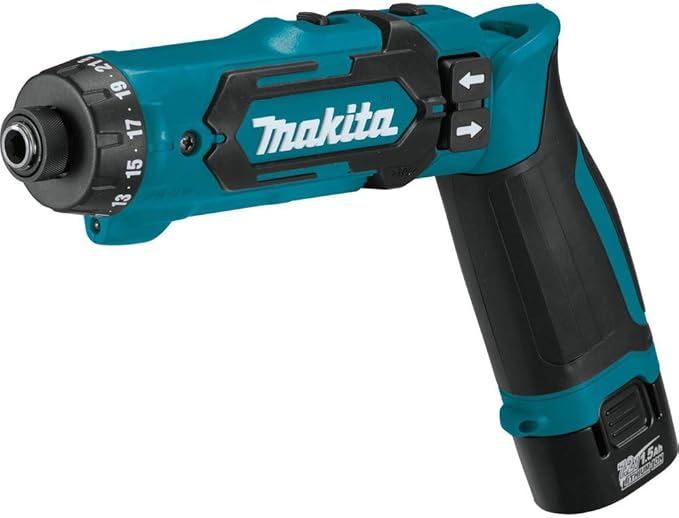 Makita DF012DSE 7.2V Lithium-Ion Cordless 1/4" Hex Driver-Drill Kit with Auto-Stop Clutch