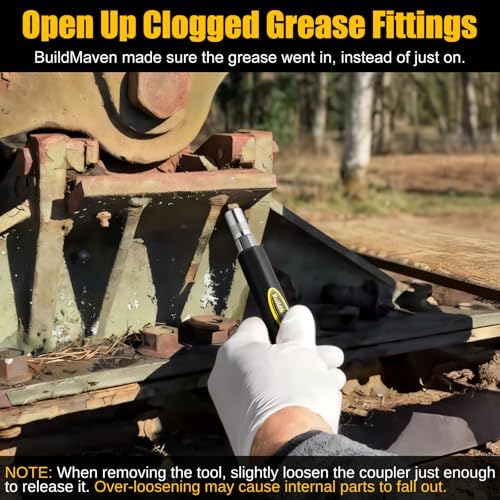 Grease Fitting Cleaning Tool -Grease Zerk Cleaner, Zerk Fitting Cleaning Tool, Remove Old Dried Grease from Fittings, Pins, Shafts, Bushings, and Joints (Black)