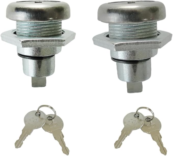 2 Pack Tool Box Locks with Keys - Replacement for Flush Mounted T Handle Tool Box - Secure and Convenient - Fits Ute - 5/8 Inch Lock Cylinder - Durable and Reliable - Easy Installation