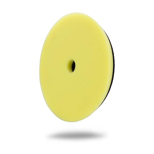 Maxshine 5" Universal Polishing Foam Pad – Low Profile Hook & Loop Pad with Rubber Backing – Compatible with Long Throw DA Polishers – EVA Foam for Heat & Pressure Absorption
