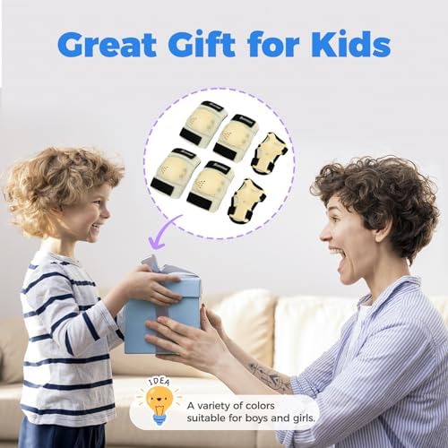 BOSONER Kids/Youth Knee Pad Elbow Pads for Roller Skates Cycling BMX Bike Skateboard Inline Rollerblading, Skating Skatings Scooter Riding Sports