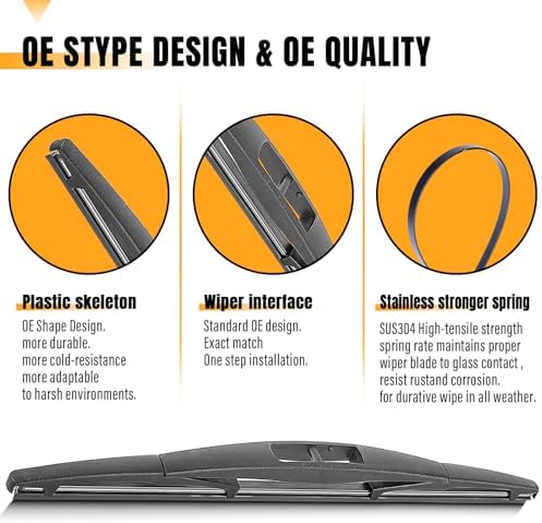 AUTOBOO 16" Rear Wiper Blade Replacement for Honda Odyssey Passport Outback