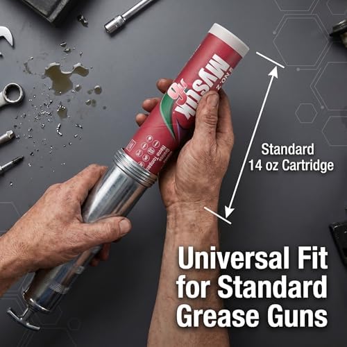 Mystik JT-6 High Temp Grease Tubes for Grease Gun, Multi Purpose Red Lithium Complex, NLGI 2, Wheel Bearing Grease, 14 oz, 2 Pack