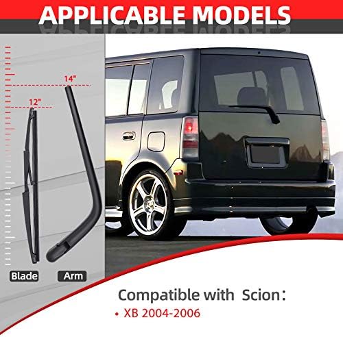 Replacement For SCION XB 2004-2006, Rear Windshield Wiper Back Arm Blade Set - OTUAYAUTO Factory OEM Style