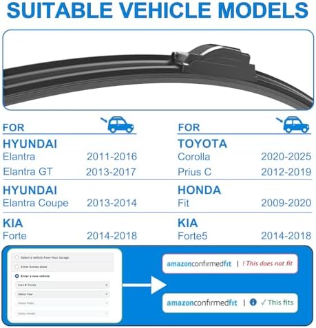 28"+14" Windshield Wipers Replacement for Hyundai Elantra 2011-2016
