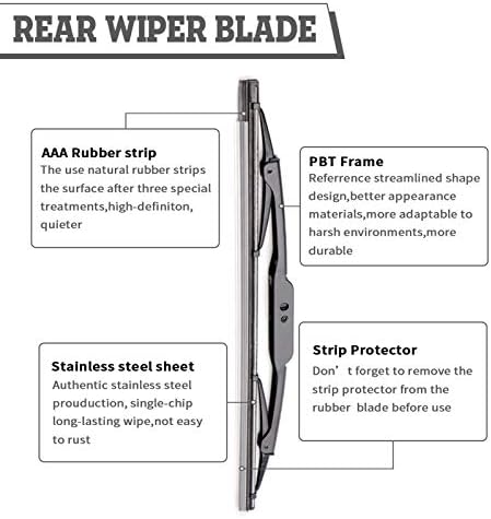 Rear Wiper Arm & Blade Kit for Cadillac SRX 2010-2018,CTS 2010-2014