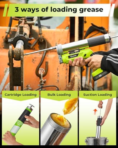 Saker 12,000 PSI Electric Grease Gun, Cordless Grease Gun Kit