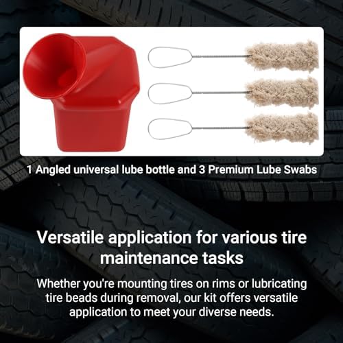 Calvana Tire Lube Bucket Kit, 3 Swabs, 11.5" Angled Handle, Coats Changers
