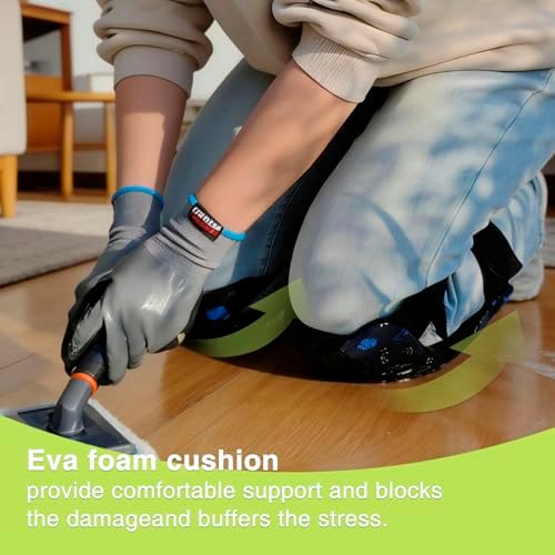5 Pack Garden Knee Pads for Women, Foam Padding Work Kneepads, Blue Flower
