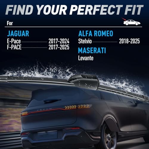 Rear Wipers for Jaguar F-PACE 2017-2025/ Alfa Romeo Stelvio 2018-2025