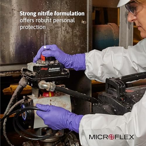 Microflex Supreno SE Nitrile Glove, Powder Free, 9.6" Length, 4.7 mils Thick, X-Large (Pack of 1000)