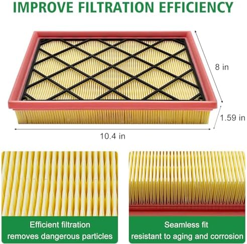 Capume 2PCS Cabin Engine Air Filter Kit Fits for 2020-2022 Escape 1.5L/2.0L, 2021-2024 Bronco Sport 1.5L/2.0L, 2022-2024 Maverick 2.0L, 2020-2022 Corsair 2.0L/2.3L,JX6Z19N619BA,JX6Z9601A,JX6Z19N619B