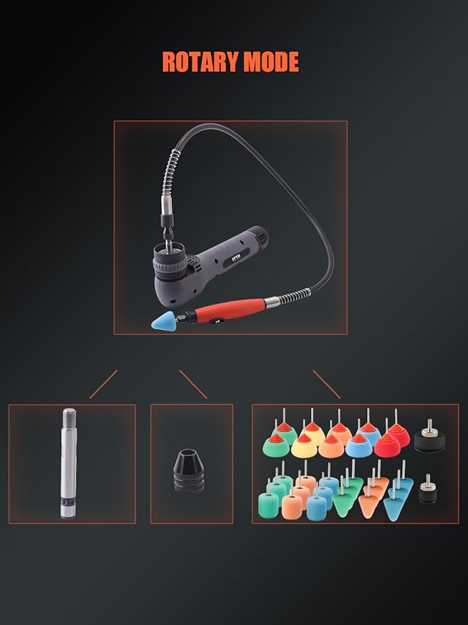 Cordless Mini Polisher, SPTA 12V Cordless Polisher for Detailed Polishing, Cordless Car Buffer Polisher, RO&DA Buffer Polisher with Mini Polishing Pads and Wool Pads for Polishing, Sanding, Cleaning