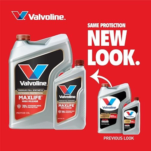 Valvoline Extended Protection High Mileage with Ultra MaxLife Technology 0W-20 Full Synthetic Motor Oil 5 QT, Case of 3