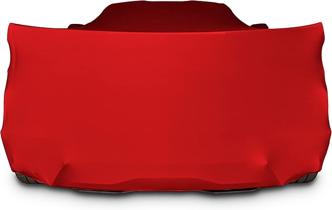 SR1 Performance USA Ultraguard Corvette Car Cover Custom Fit for C8 Corvette (2020-2026) – Indoor Stretch Satin Dust Protection, Soft Breathable Snug Fit (Red)