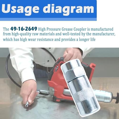 5Pcs 49-16-2649 Replacement for Mikwauke Pressure Grease Gun Coupler Tips﻿