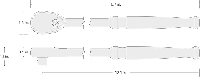 TEKTON 3/8 Inch Drive x 18 Inch Ratchet | SRH01118